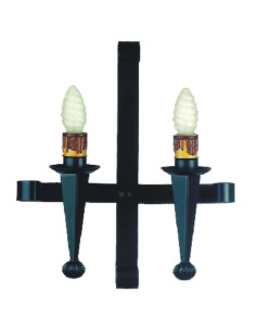 Aplique velas en forja, 2 luces