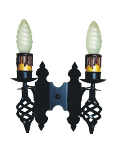 Aplique velas en forja, 2 luces