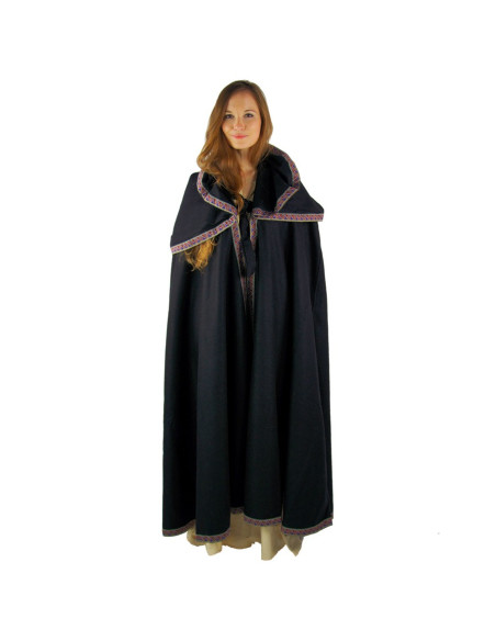 Middeleeuwse wollen cape met capuchon