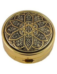 Rund Damascene pilleæske
