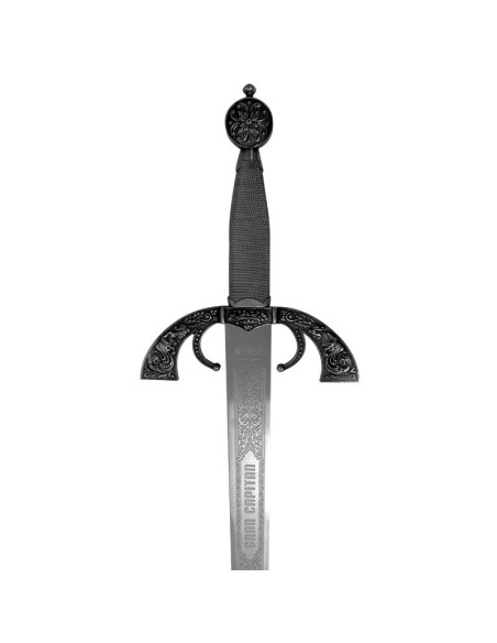 Stor kapitansværd med rustikt finish:...