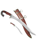 Falcata Drache mit Messer und Scheide