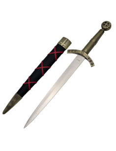 Golden Templar middelalderdolk, 40 cm.