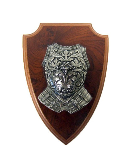 Panoply med cuirass og 2 sværd