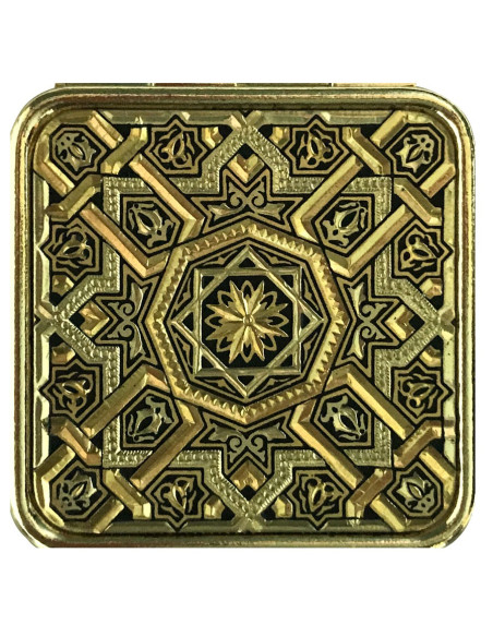 Firkantet Damascene Pilleæske