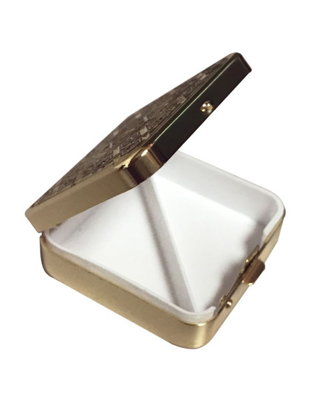 Quadratische Damaszener Pillendose