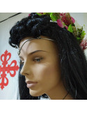 Tiara mit Kristallperlen