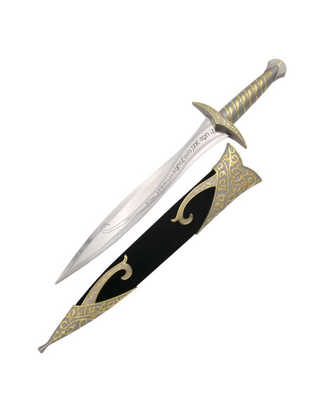 Cuchillo fantástico con vaina negra