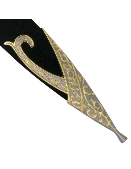 Cuchillo fantástico con vaina negra