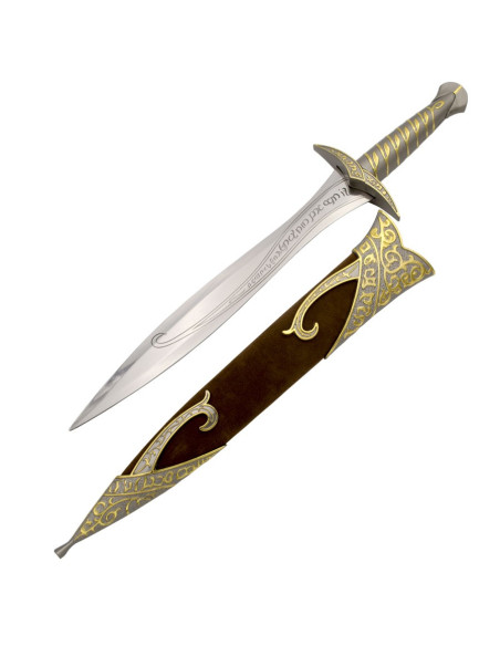 Cuchillo fantástico con vaina marrón