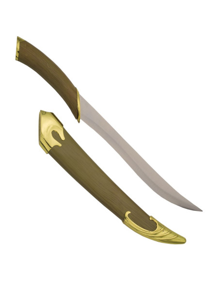 Fantastische dolk met schede. 28,5 cm.