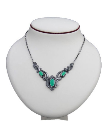 Middeleeuwse hanger groene glasparels