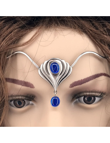 Tiara con perlas de cristal