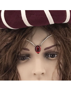 Tiara con perlas de cristal