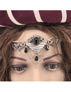 Tiara met kristallen parels