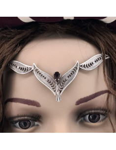 Tiara con perlas de cristal