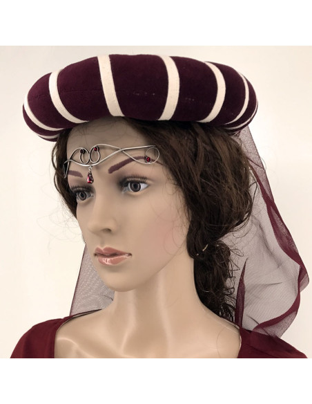 Tiara con perlas de cristal