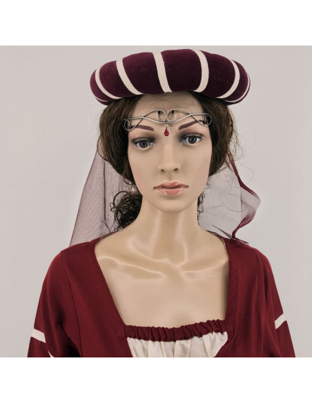 Tiara con perlas de cristal