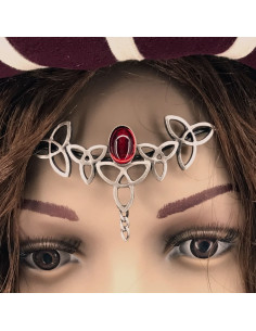 Tiara mit Kristallperlen
