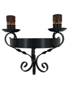 Aplique vela forja, 2 luces