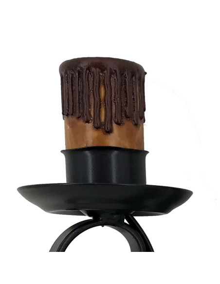 Aplique vela forja, 2 luces