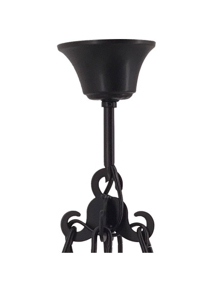 Lámpara forja 4 antorchas