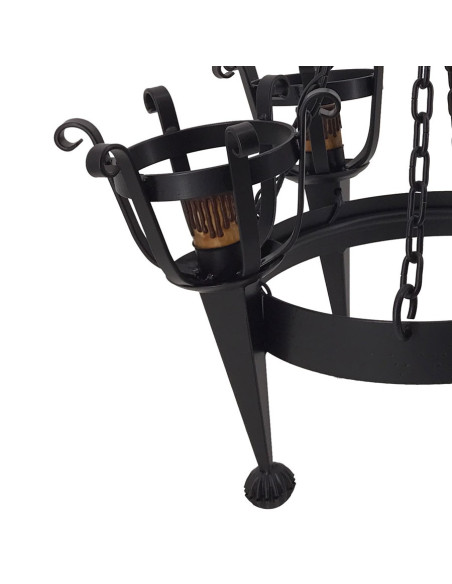 Lámpara forja 4 antorchas