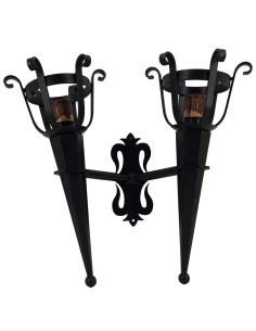 Aplique antorcha forja 2 luces (46x40 cms.) 2