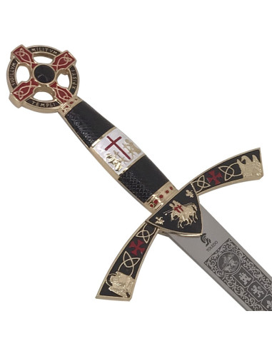 Goldenes Templer-Kadettenschwert. 76 cm.