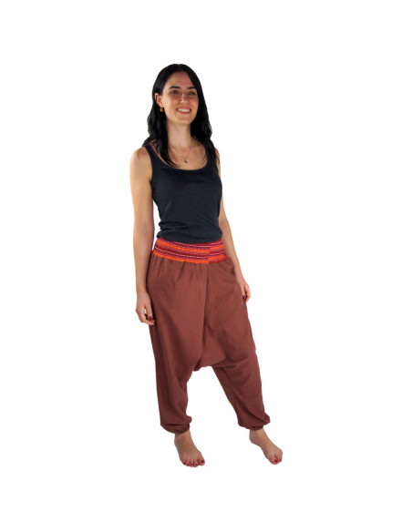 Jessie Hose mit weitem Bein, Marsala-Rot