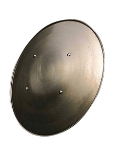 Functioneel gewelfd schild, 58 cm.