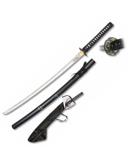 Karbonstahl Katana + Hülle + Halterung Karbonstahl Katana + Hülle + Halterung