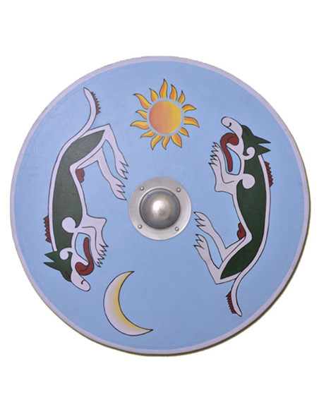 Escudo vikingo Mánagarm y Sköll