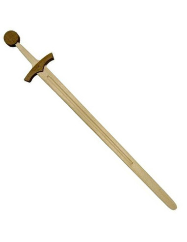 Houten middeleeuws zwaard 1 praktische hand