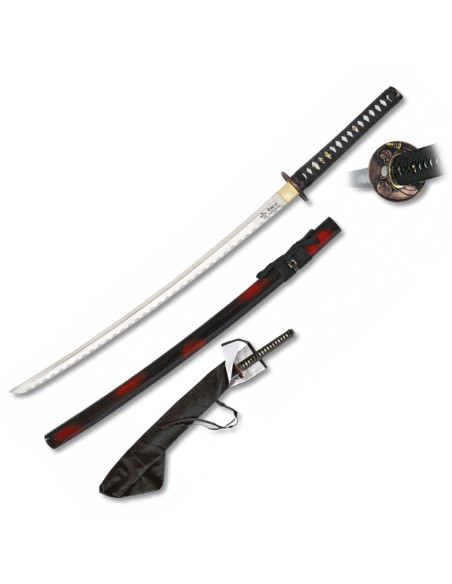 Katana rot-schwarze Carbonscheide +... Katana rot-schwarze Carbonscheide +...