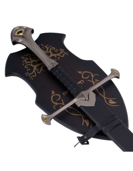 Fantastisches Schwert mit Scheide und Halterung, 135 cm.