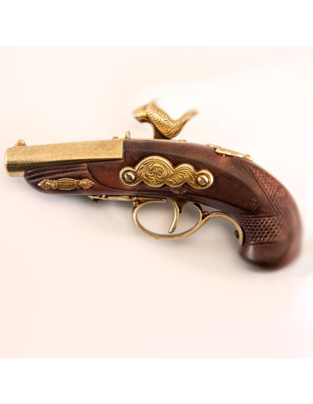 Deringer pistol Philadelphia percussion, USA 1862 messing belagt