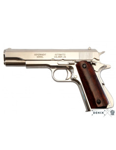 Pistola automática M1911A1 niquelada, USA 1911