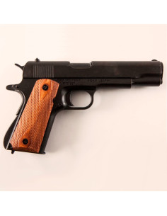 Automatische Pistole M1911A1 schwarz mit Holzgriffen, USA 1911 2