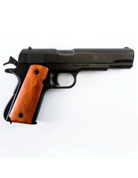 Pistola automática M1911A1, cachas madera oscura, USA 1911