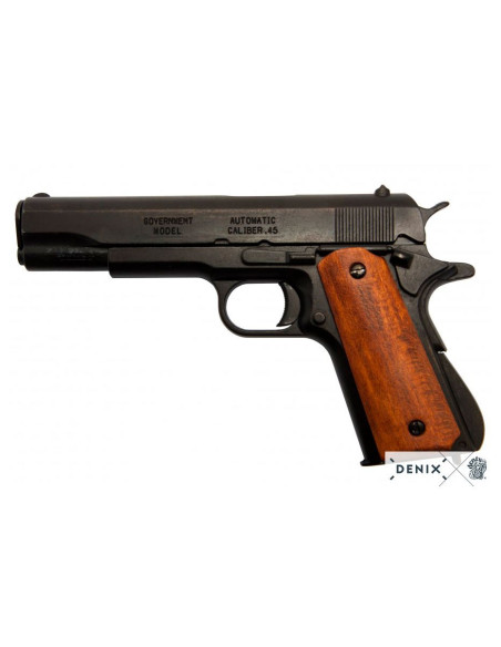 Pistola automática M1911A1, cachas madera oscura, USA 1911