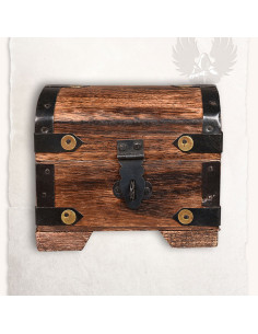 Cofre medieval con piedras de colores (10x7 cms.)