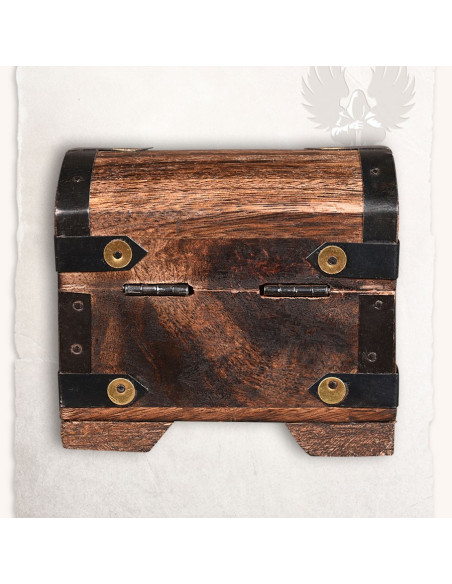 Middeleeuwse kist met gekleurde stenen (10x7 cm.)