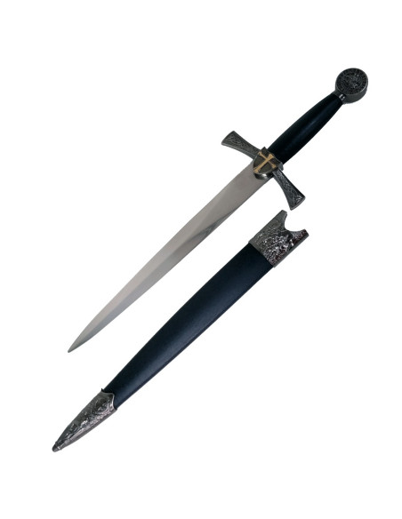 Dolk Knights Templar lagret sølv (40 cm.)