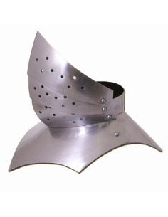 Verstelbare gotische gorget uit de 15e eeuw 2