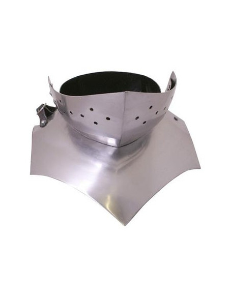 Verstelbare gotische gorget uit de 15e eeuw