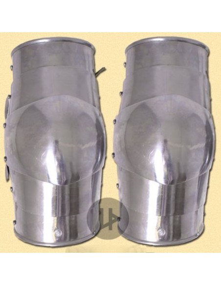 Paar middeleeuwse stalen elleboogbeschermers