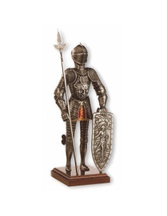Miniatuur middeleeuws ridderharnas Adelaar, 42 cm.