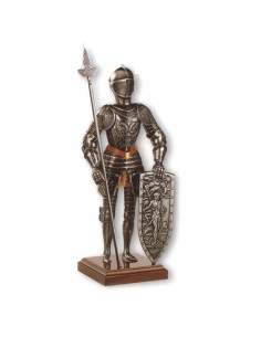 Miniatuur middeleeuws ridderharnas Adelaar, 42 cm.