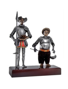 Don Quichot en Sancho Panza miniatuur, 24 cm.